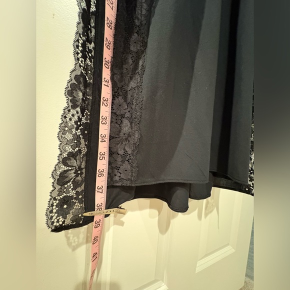 Victoria's Secret | NWOT | Modal Lace-Trim Long Slip Dress | Black | L (8-10) - Picture 5 of 12